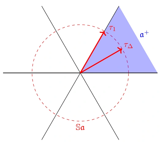 Restricted Cartan algebra and Weyl chamber, Figure 1 of the article